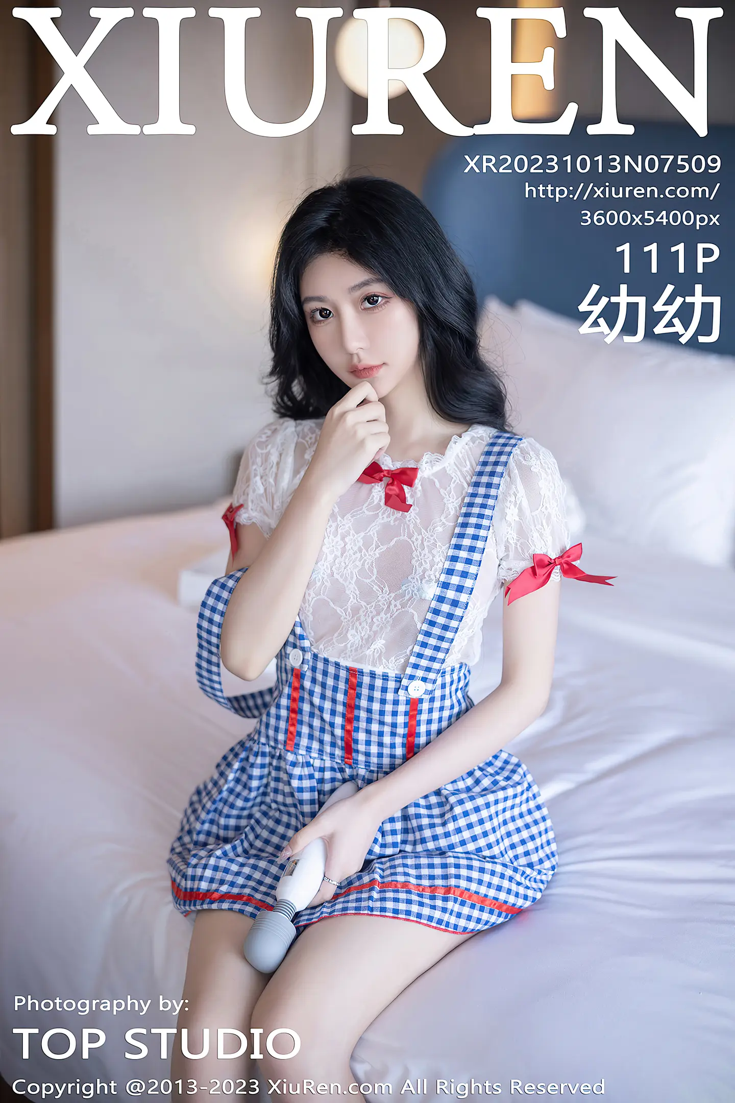 [XiuRen秀人网]No.7509_模特幼幼性感蓝白格子萝莉裙服饰多面视角秀完美身材诱惑写真110P-秀人网 - XiuRen.Space